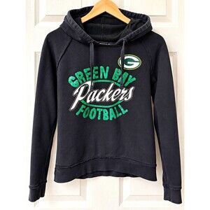 NFL Green Bay Packers Women’s Medium Black Graphic Hoodie Football Fan Gear